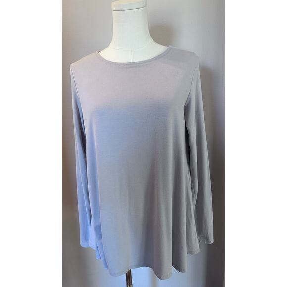 Eileen Fisher Long Sleeve Blue/Grey Top Tunic Size Small - Picture 6 of 11